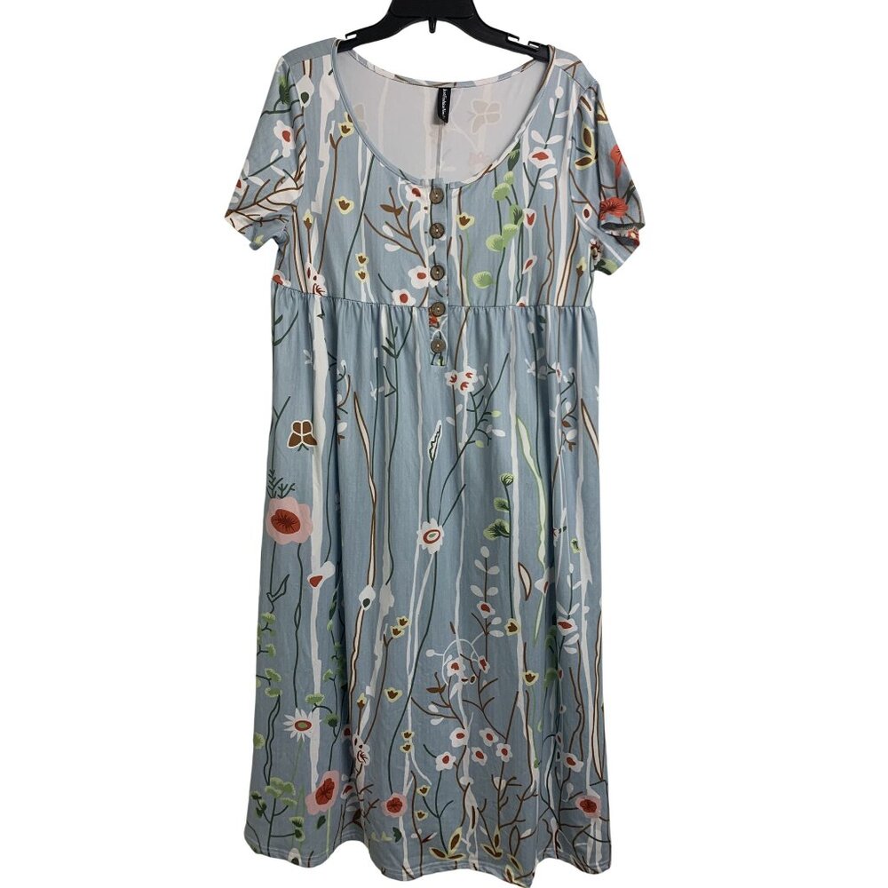 Just Fashion‎ Now Floral Button Up Midi Dress Size L